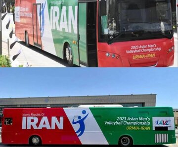 رونمایی از اتوبوس خاص تیم ملی والیبال در ارومیه